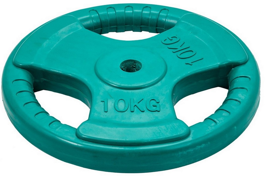 Диск обрезиненный цветной 3 Handle D26 10кг Profi-Fit