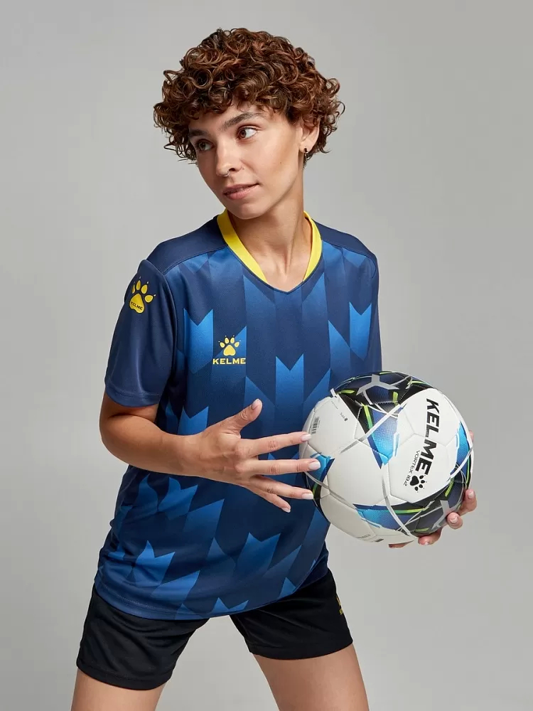 Футбольная форма Kelme Short-Sleeved Football Suit 8251ZB1003-416 Dark Blue\Black