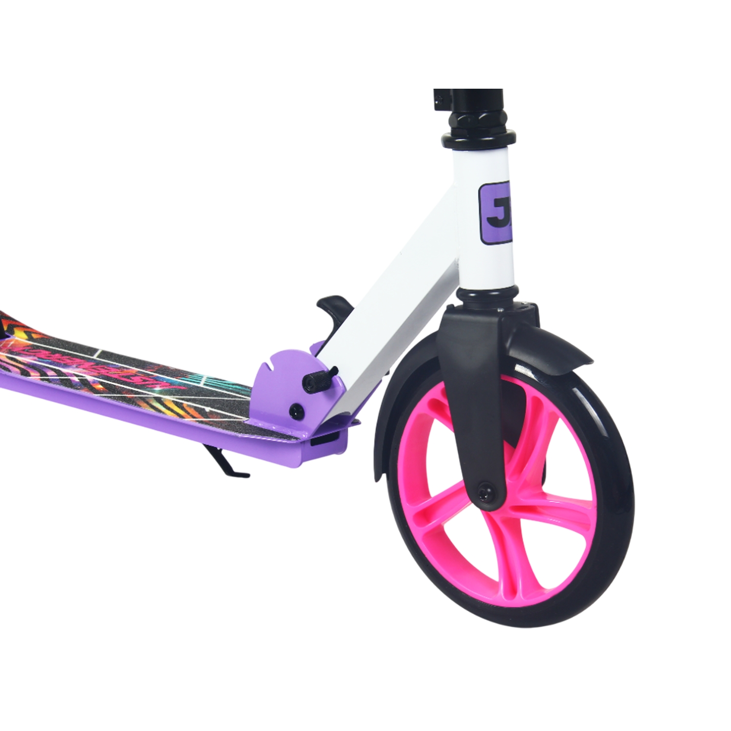 Самокат 200мм Justenergy JE-SA200-50 violet (фонарь и наклейка в подарок)