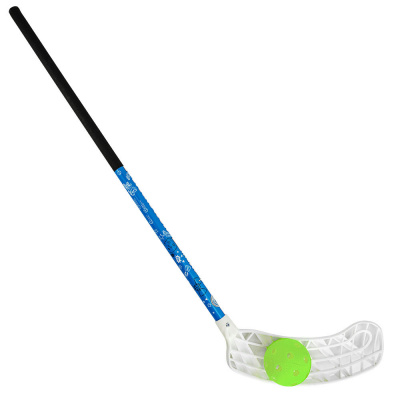 Клюшка для флорбола, 65см (рост 110-120см) с мячом Realstick Kidscamp MR-KF-KC65R синий
