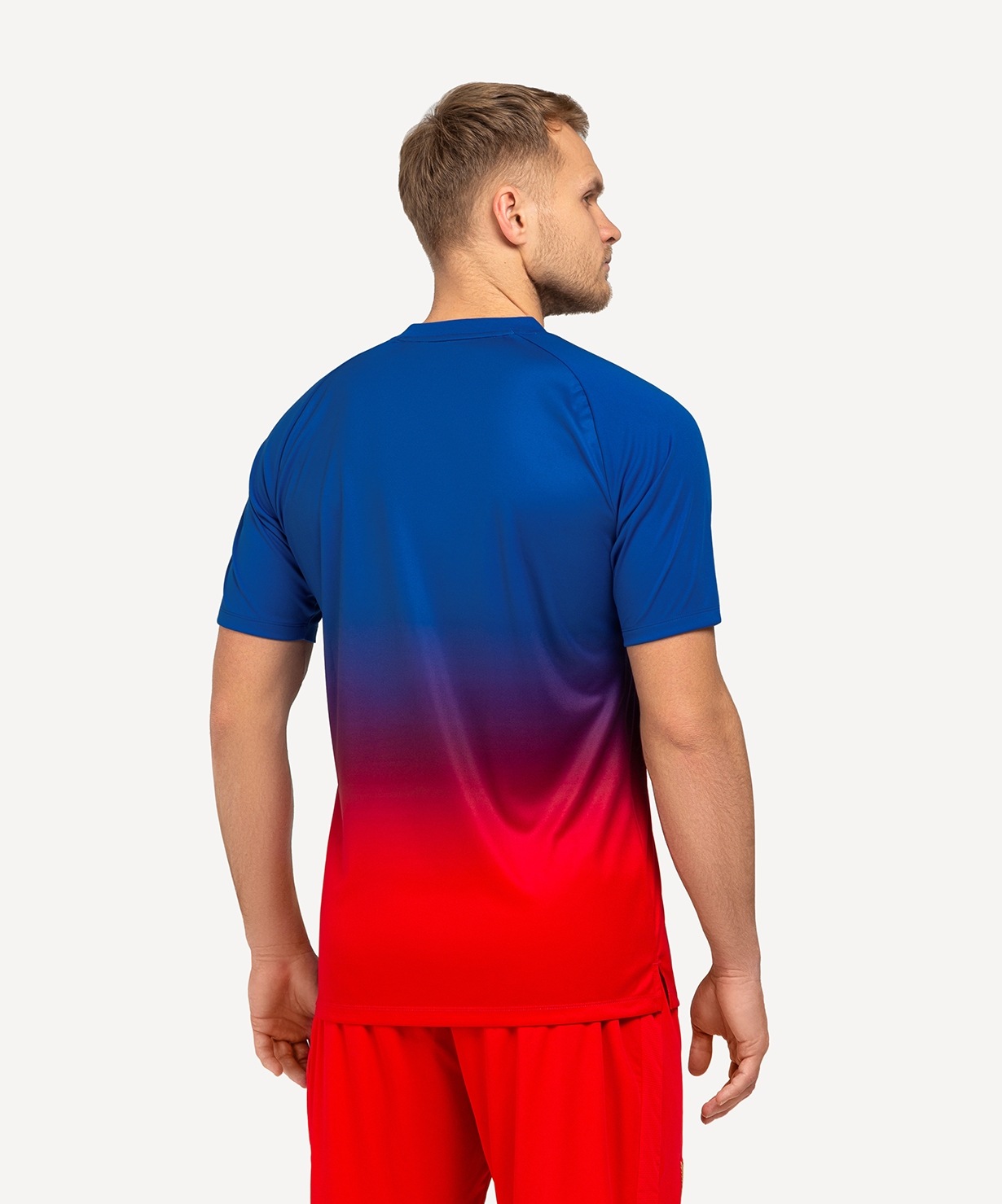 Футболка тренировочная Jogel NATIONAL PerFormDRY Pre-Match Tee, сине-красный