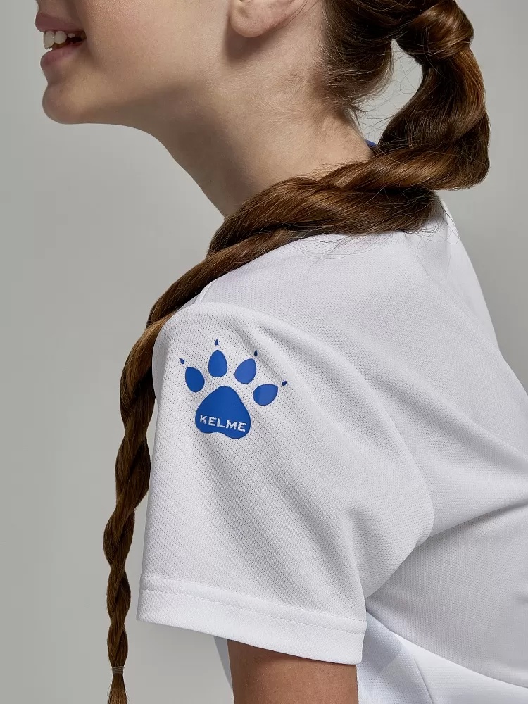 Детская футбольная форма Kelme Short-Sleeved Football Suit 8251ZB3003-100 White\Blue