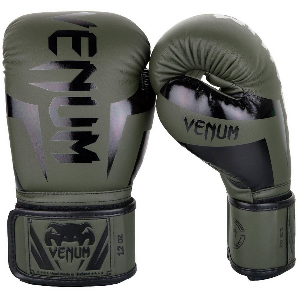 Перчатки Venum Elite 1392-200-12oz хакки\черный
