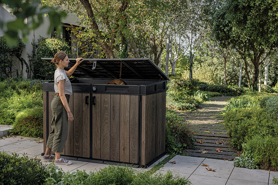 Ящик-шкаф Горизонтальный (Horizontal Shed) 2020 л. темно-коричневый (Walnut/орех)