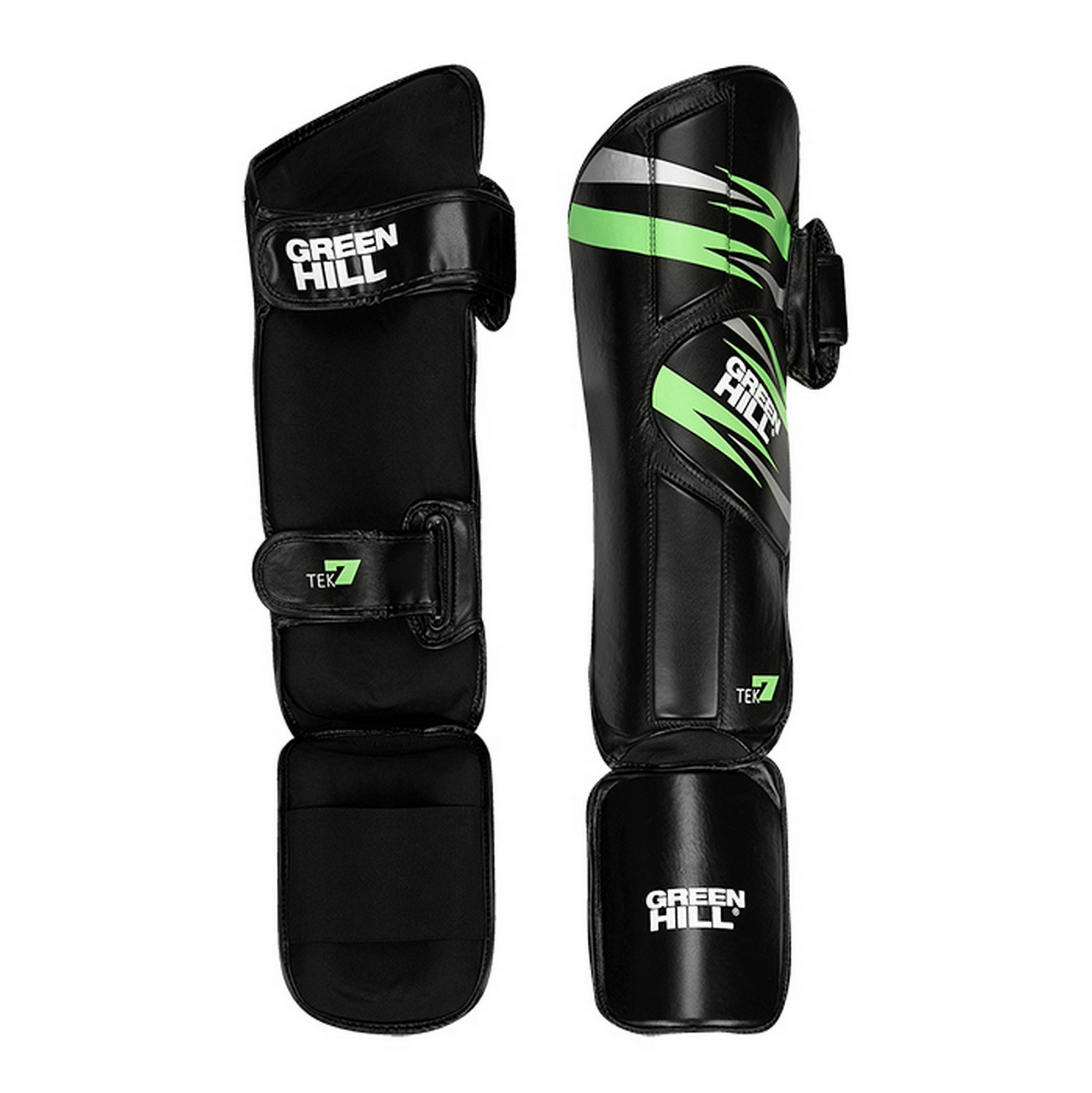 Защита голень-стопа Green Hill TEK7 SIS-2107 черно-зеленый