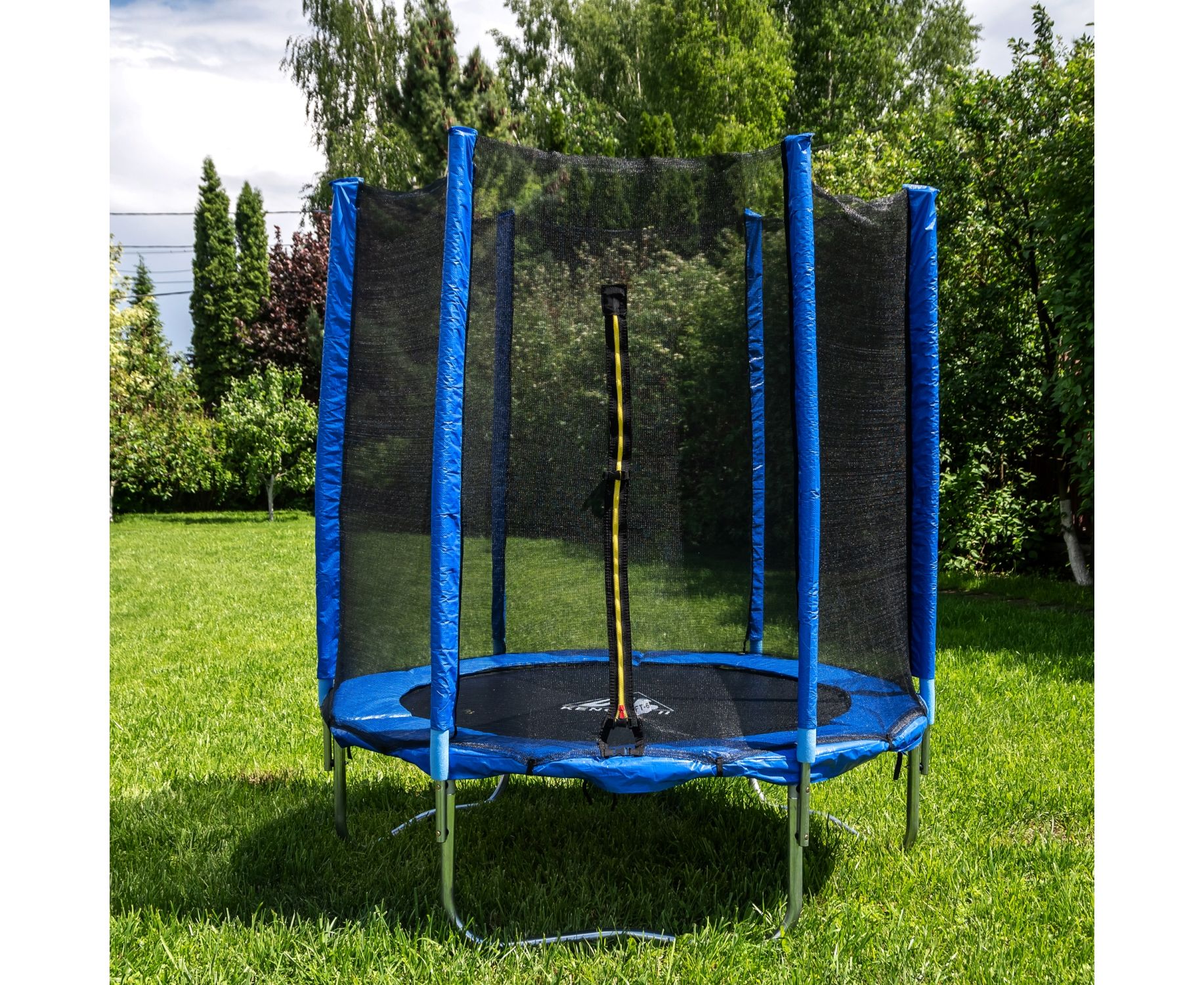 Батут DFC Trampoline Fitness 14ft наружн.сетка (427см) 14FT-TR-B синий