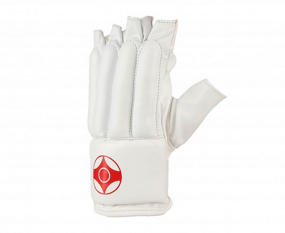Перчатки снарядные (Шингарты) Clinch Bag Gloves Cut Finger Kyokushinkai C642 белый