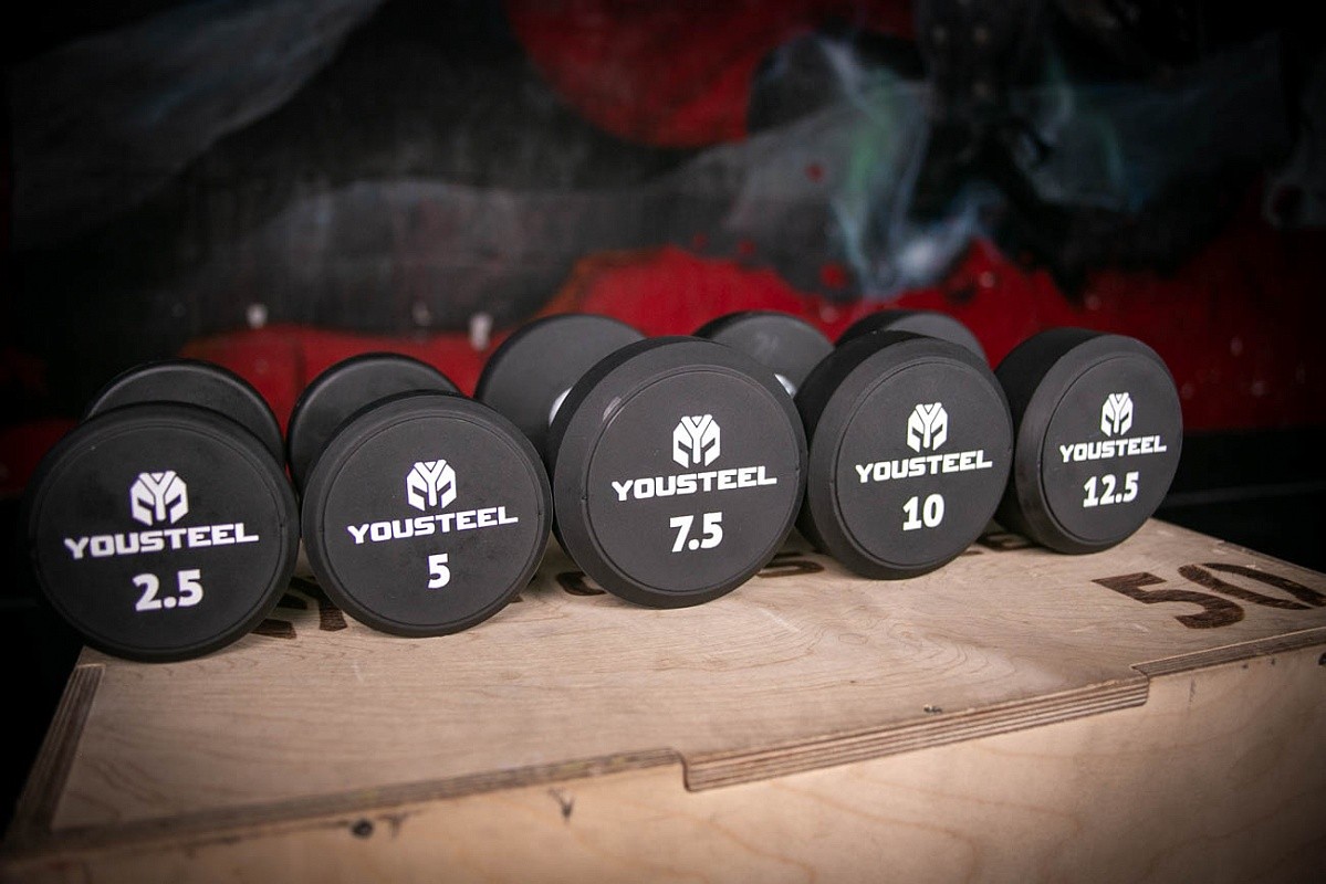 Гантель круглая PU-полиуретановая 12,5 кг YouSteel