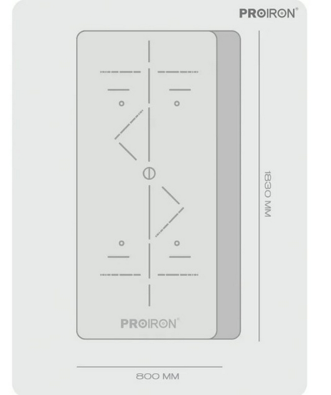 Коврик для йоги и фитнеса 183x80x0,7см TPE PROIRON К1887ТСС серо-синий