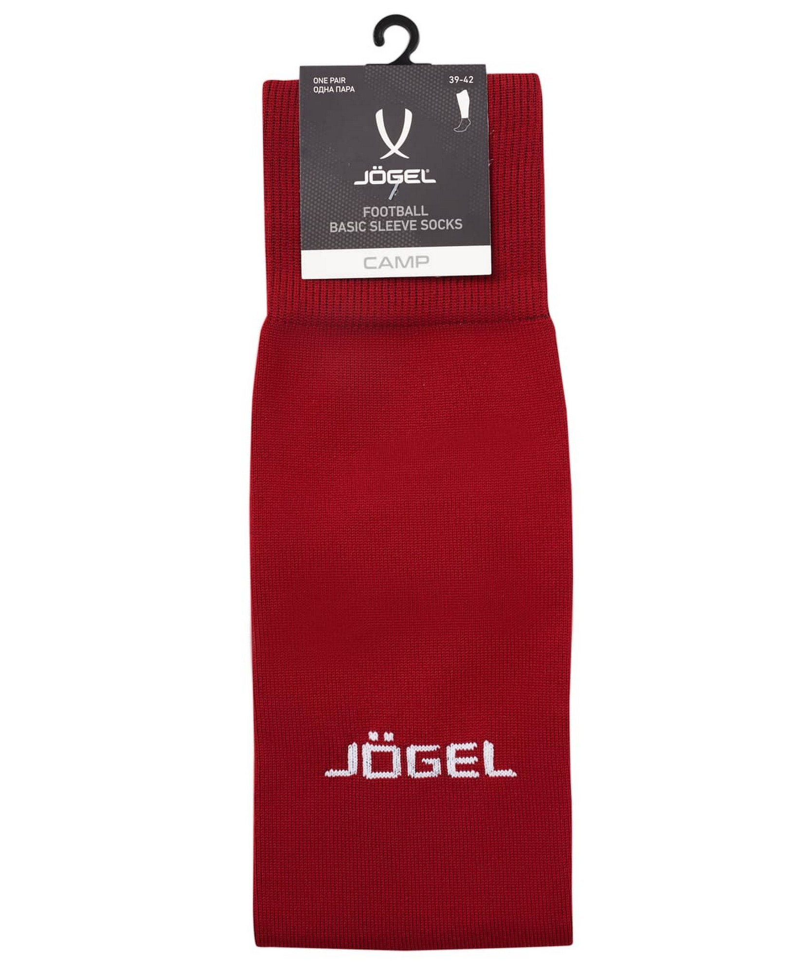 Гетры футбольные Jogel Camp Basic Sleeve Socks, гранатовый\белый