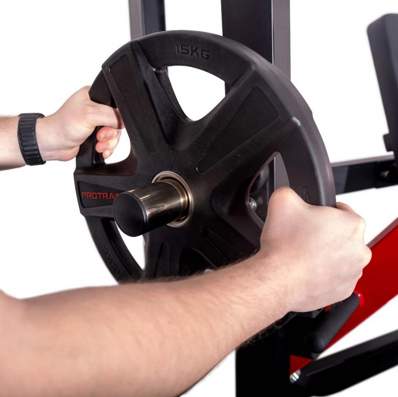 Широкий грудной жим Protrain PP107 на свободных весах, черно-желтый | Premium Fitness