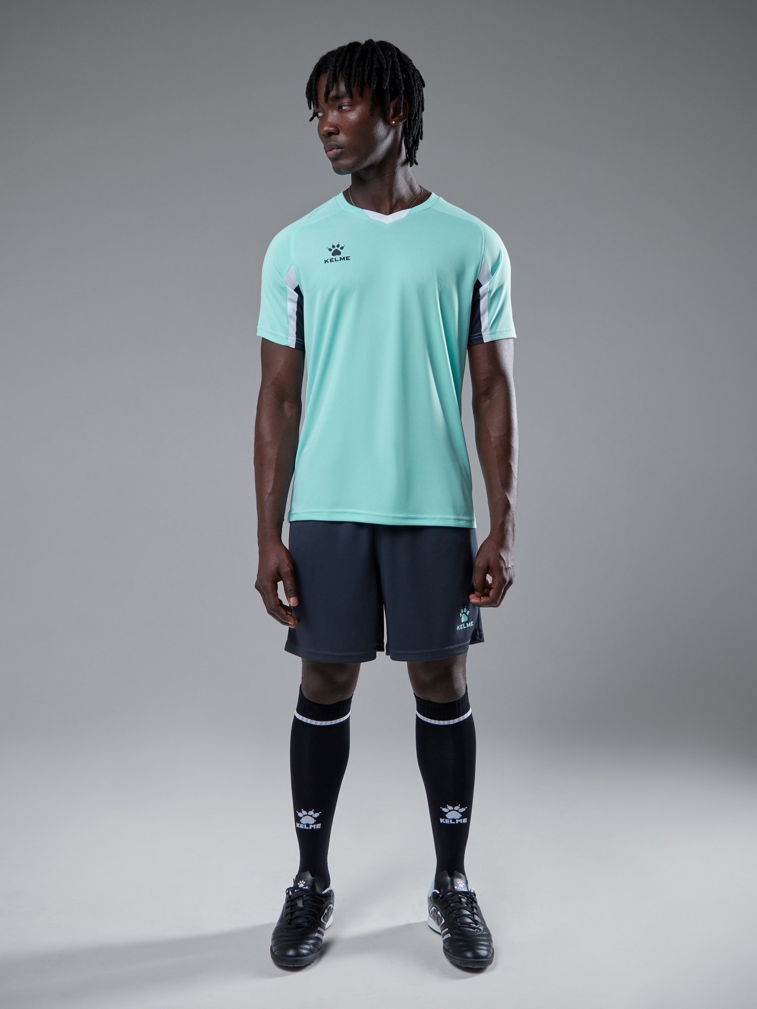 Футбольная форма Kelme Short-Sleeved Football Suit 8251ZB1002-328 Teal\Black