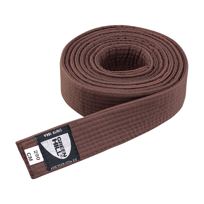 Пояс Дзюдо одобренный IJF Green Hill JBI-10338 300 см, коричневый