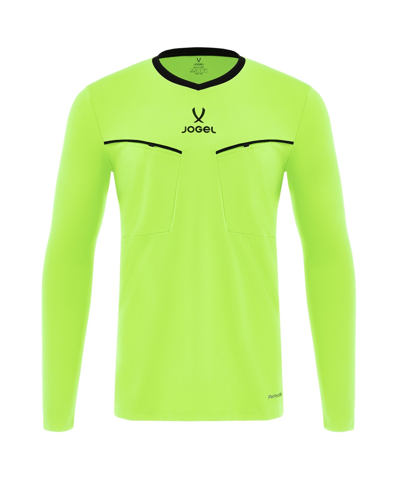 Лонгслив судейский Jogel DIVISION PerFormDRY Referee LS Tee 2.0, желтый неон