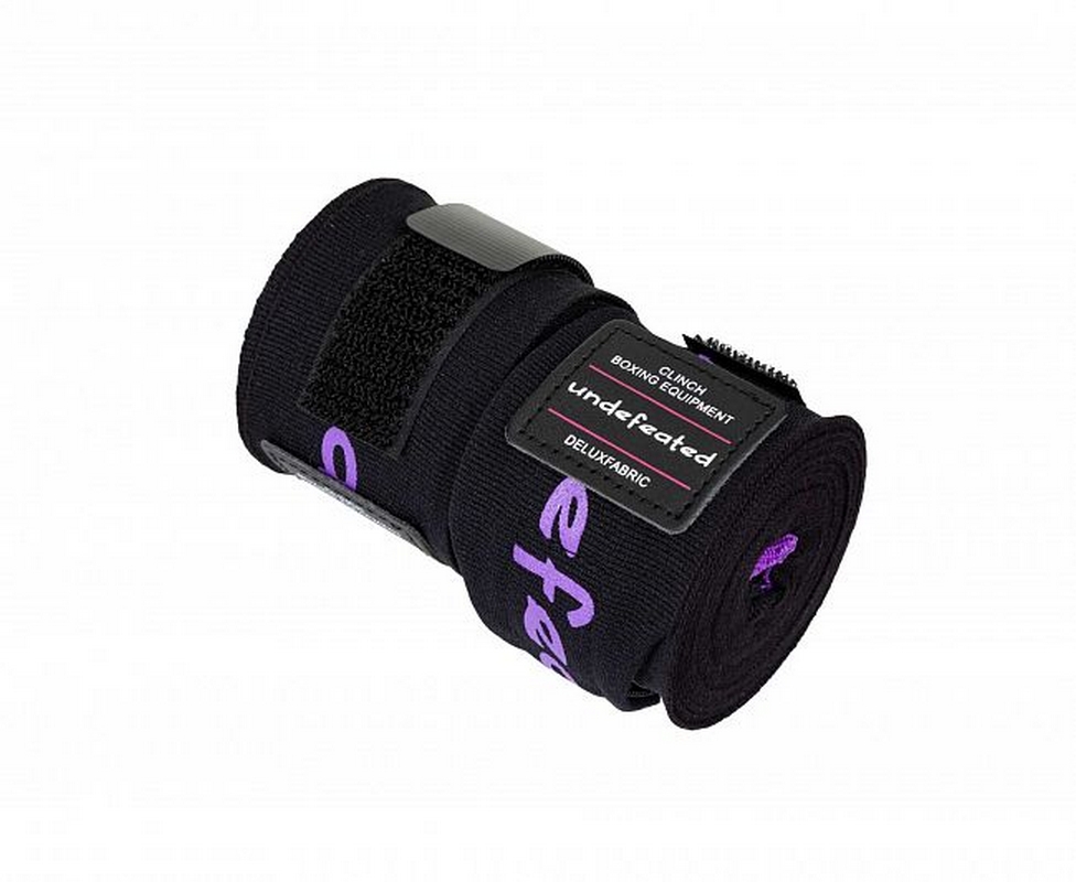 Бинты боксерские, длина 3,5 м Clinch Boxing Hand Wrap Undefeated C240 черный