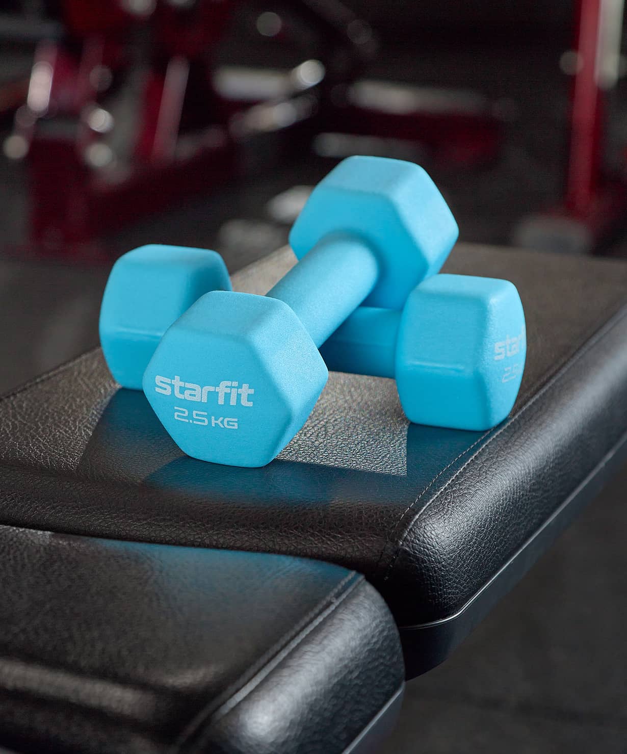Гантель неопреновая Star Fit DB-201 2,5 кг, синий пастель