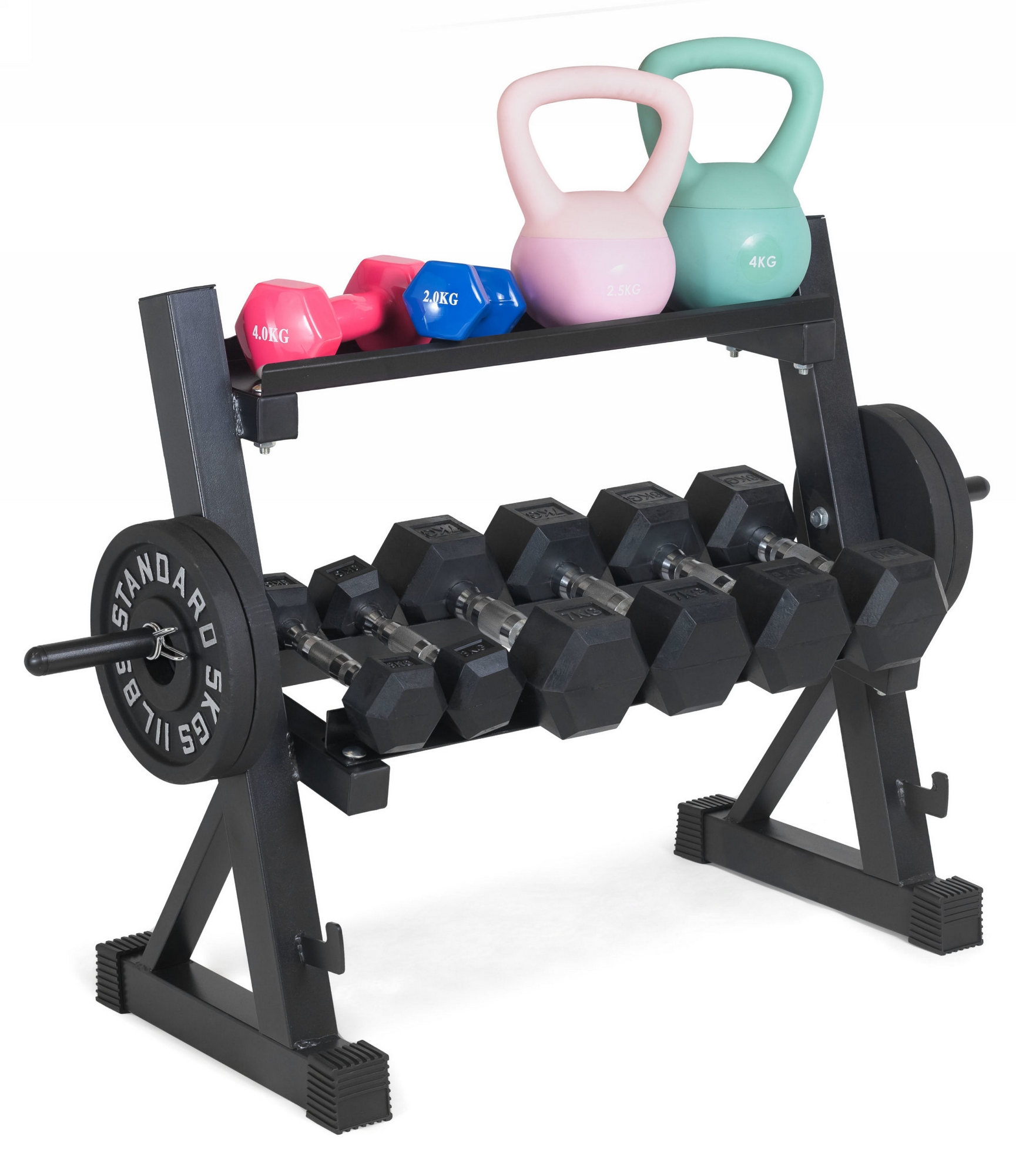 Стойка многофункциональная для гантелей и гирь VictoryFit VF-D4018 | Premium Fitness