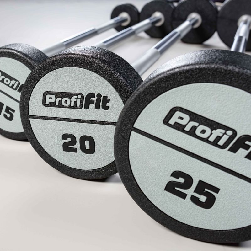 Набор прямых полиуретановых штанг LEVEL 10-30кг (шаг 5 кг, 5 шт) Profi-Fit