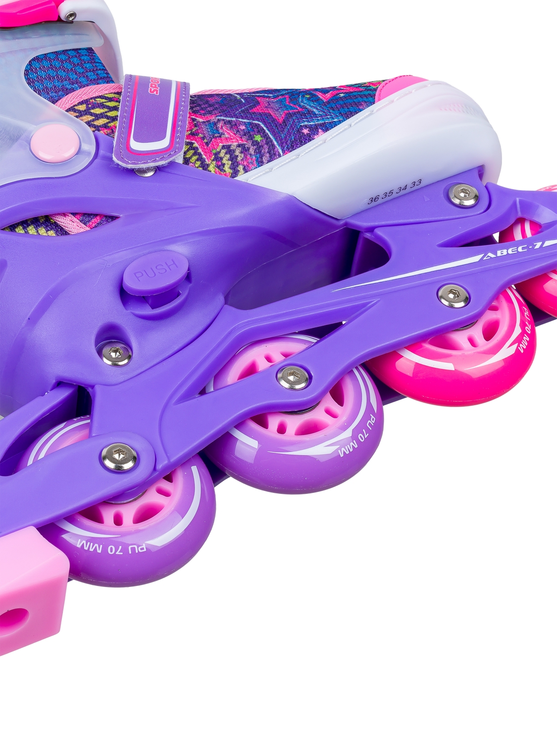 Раздвижные роликовые коньки Alpha Caprice CK-SK-P320-31 Violet (антистресс сквиш лапка в подарок)