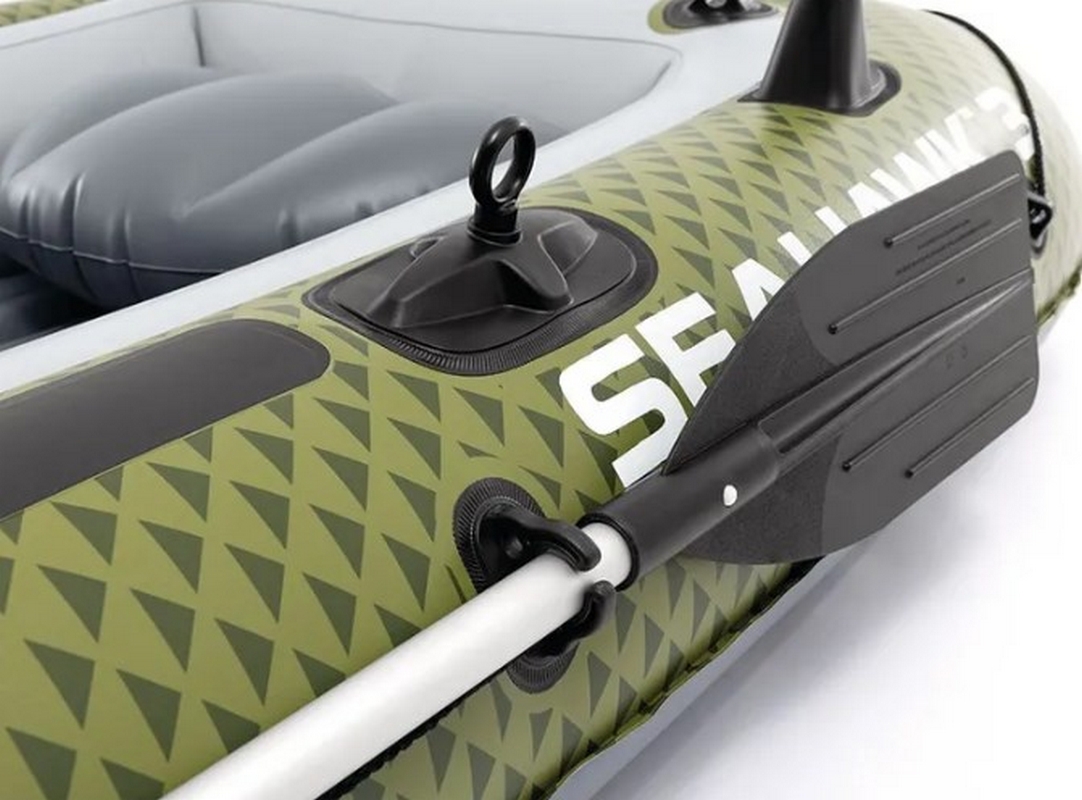 Надувная лодка Seahawk 3 295х137х43см, алюм.вёсла 137см, насос 68614, до 360кг Intex 66333