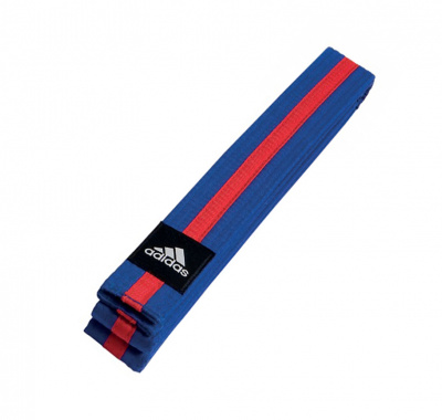 Пояс для единоборств Adidas Striped Belt adiTB02 сине-красный
