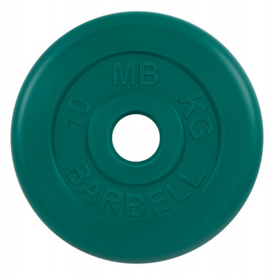 Диск обрезиненный d51мм MB Barbell MB-PltC51-10 10кг зеленый