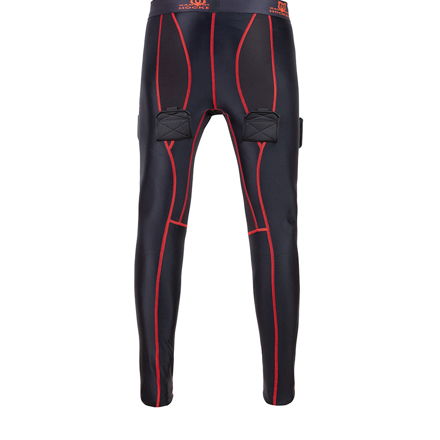 Брюки с защитной пластиковой раковиной Mad Guy Pro Compression JR черный\черный