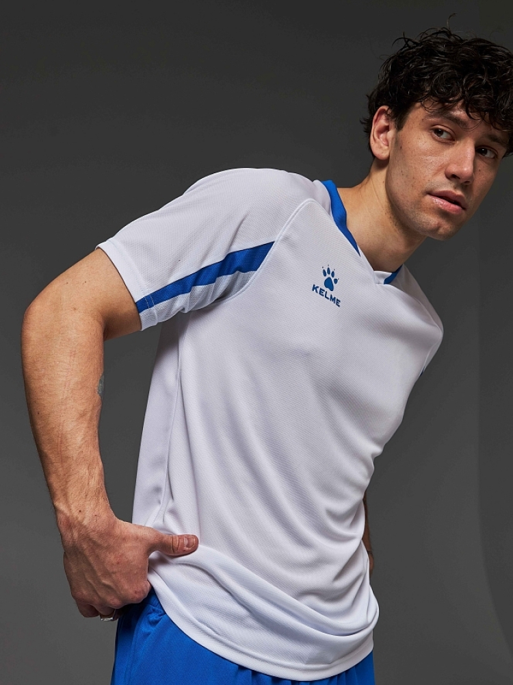 Футбольная форма Kelme Short-Sleeved Football Suit 8251ZB1002-100 White\Blue