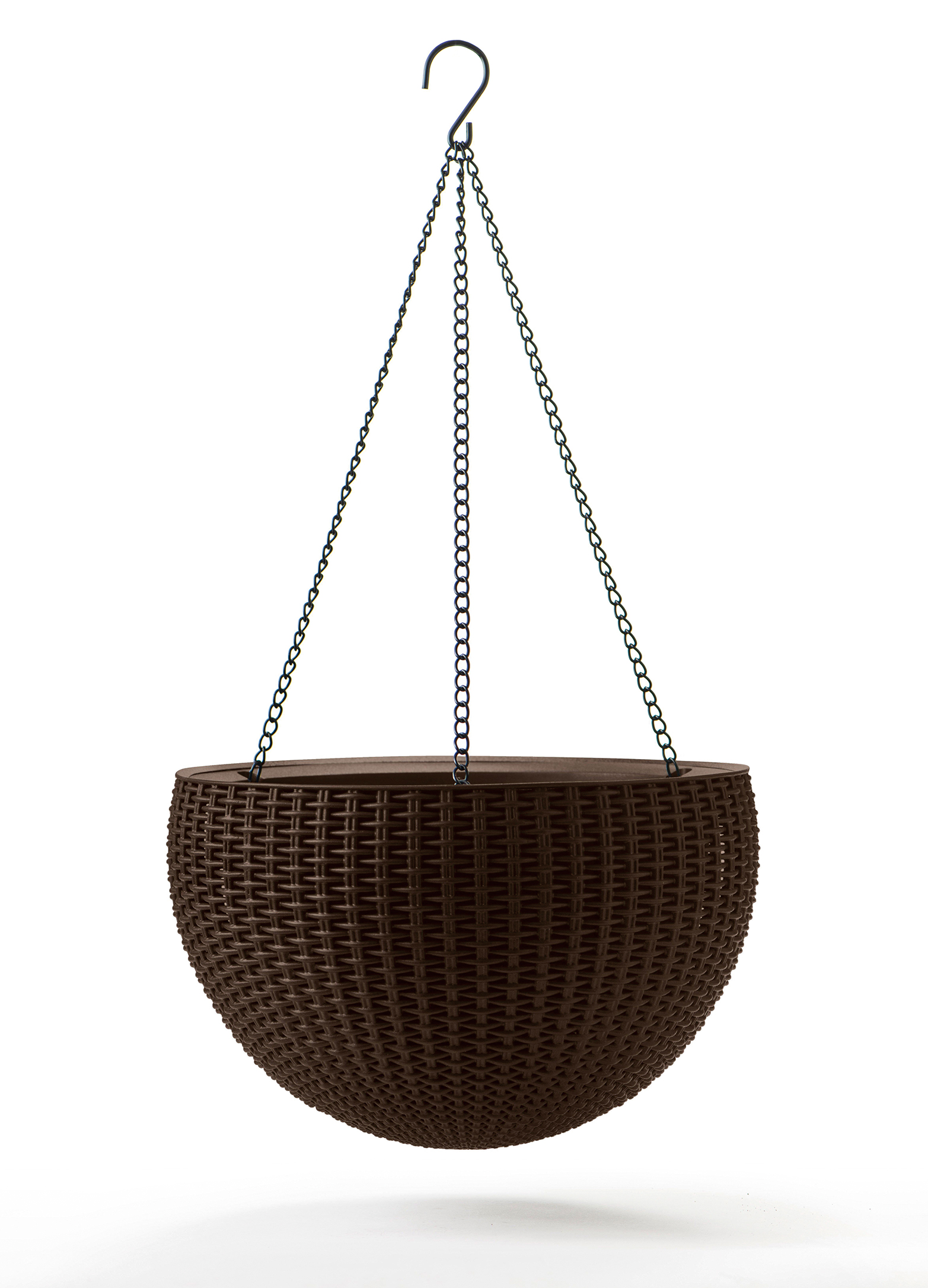 Кашпо подвесное, коричневое Keter Rattan Hanging