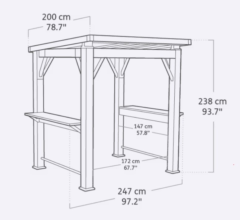Беседка-гриль Gazebo Graphite