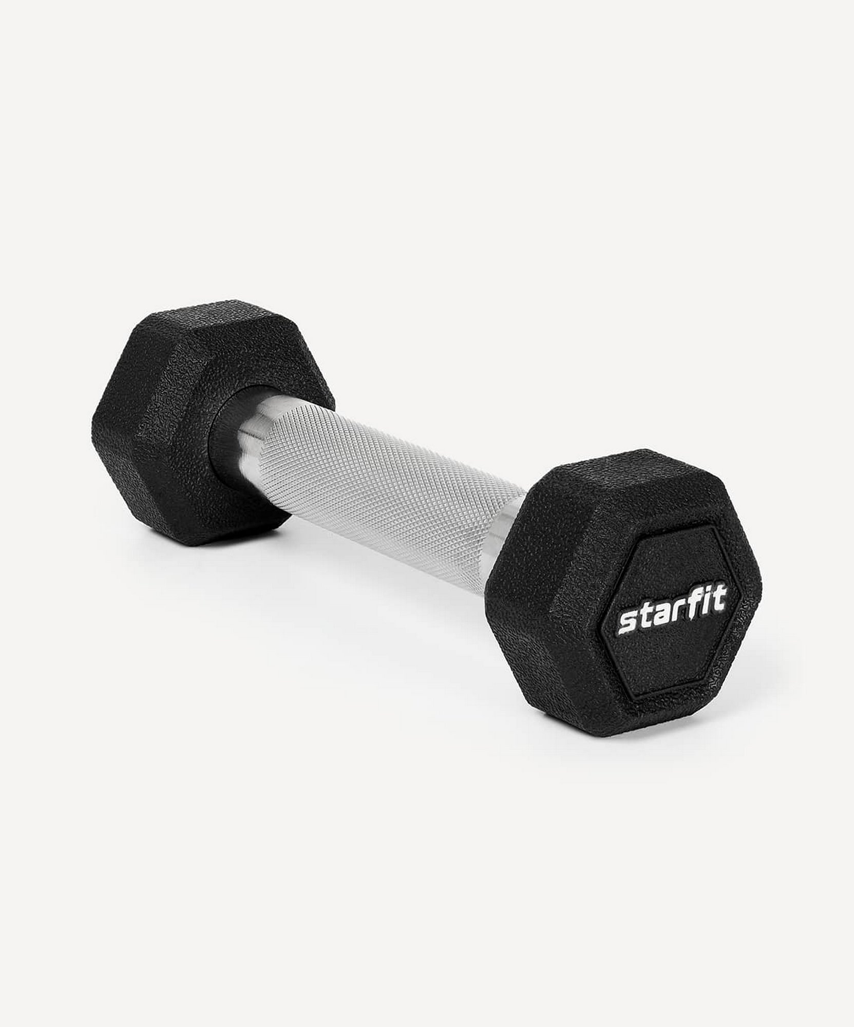 Гантель гексагональная 1кг, обрезиненная Star Fit DB-301PRO черный