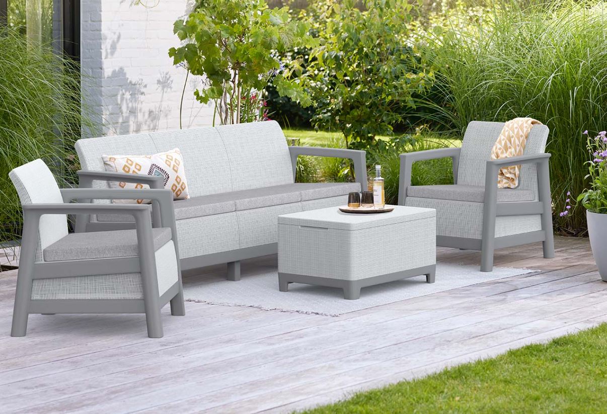 Комплект мебели Сканди (Scandi Linea 3 Seater Set ) пепельно-серый