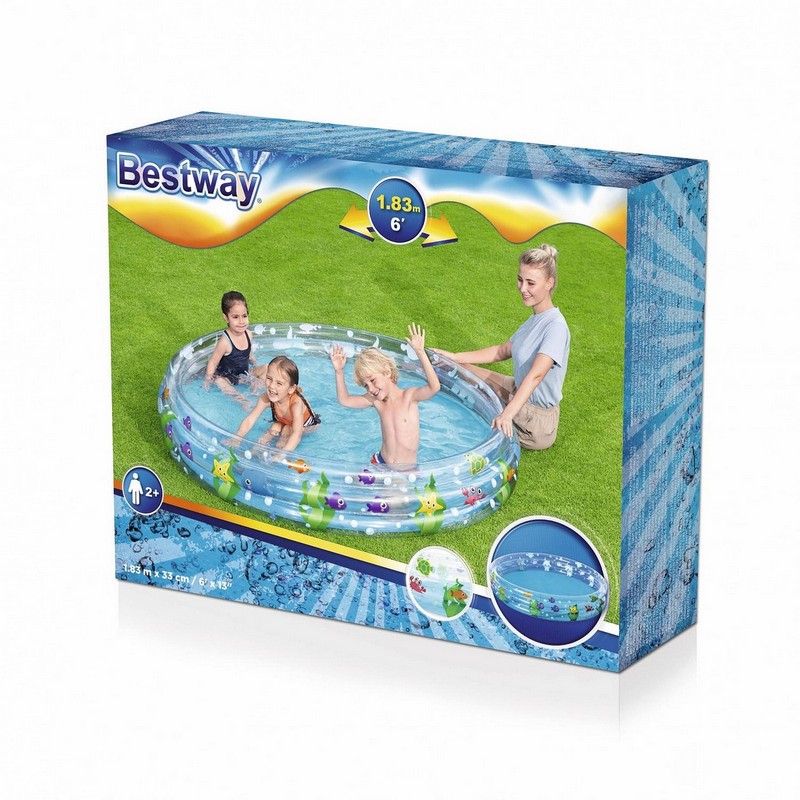 Детский надувной бассейн 183x33см Bestway Подводный мир 51005