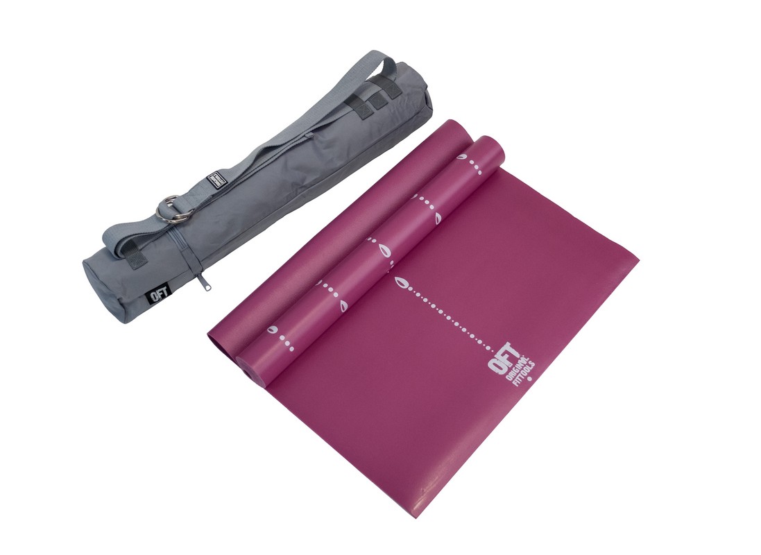 Коврик для йоги 183x61,5x0,25 см., в сумке с ремешком Original Fit.Tools FT-TYM025-PP пурпурный