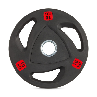 Диск 51 мм. обрезиненный с 3-мя хватами 10 кг VictoryFit VF-ST51100