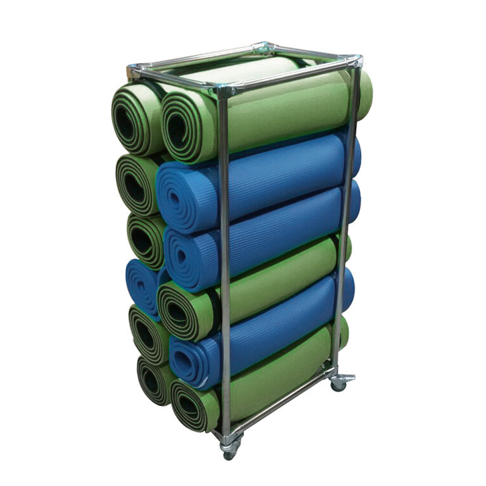 Мобильная стойка для хранения 12 гимнастических ковриков 