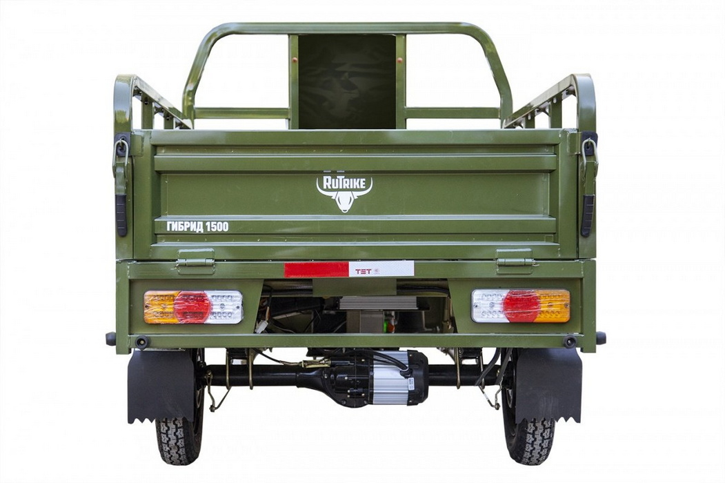 Грузовой электрический трицикл RuTrike Гибрид 1500 60V1000W зеленый