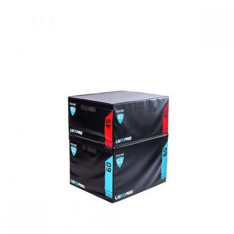 Плиометрический бокс Live Pro Soft Plyometric Box LP8151-XL 91,4x76,2x61 см, черный\синий
