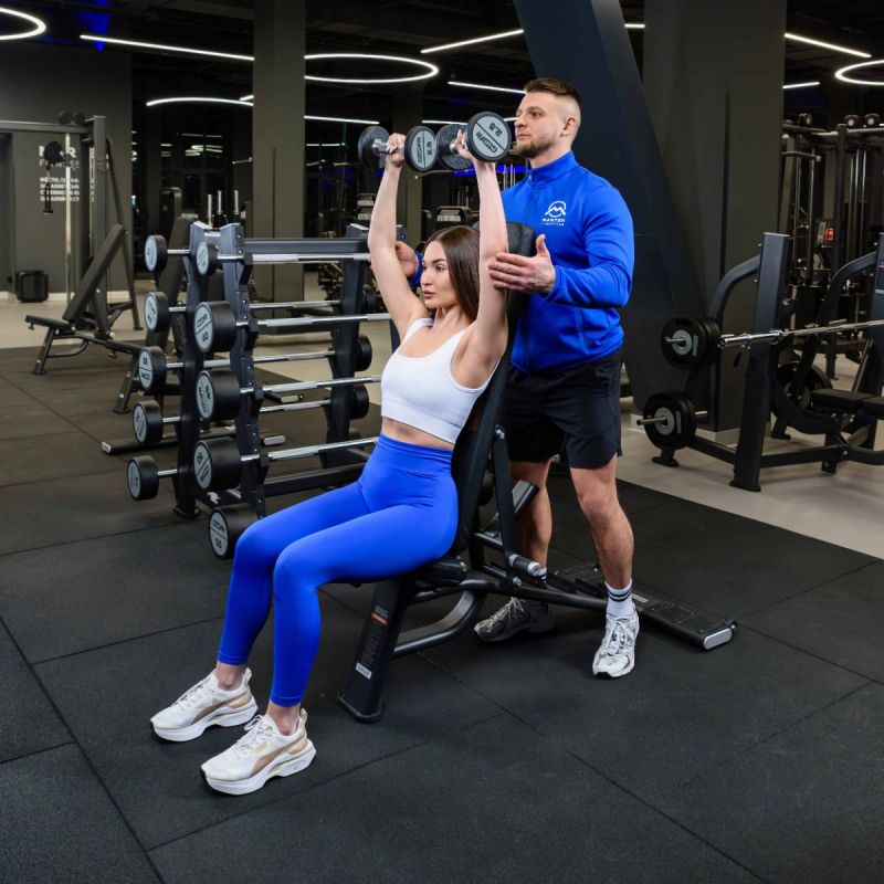 Набор прямых полиуретановых штанг LEVEL 35-55кг (шаг 5 кг, 5 шт) Profi-Fit