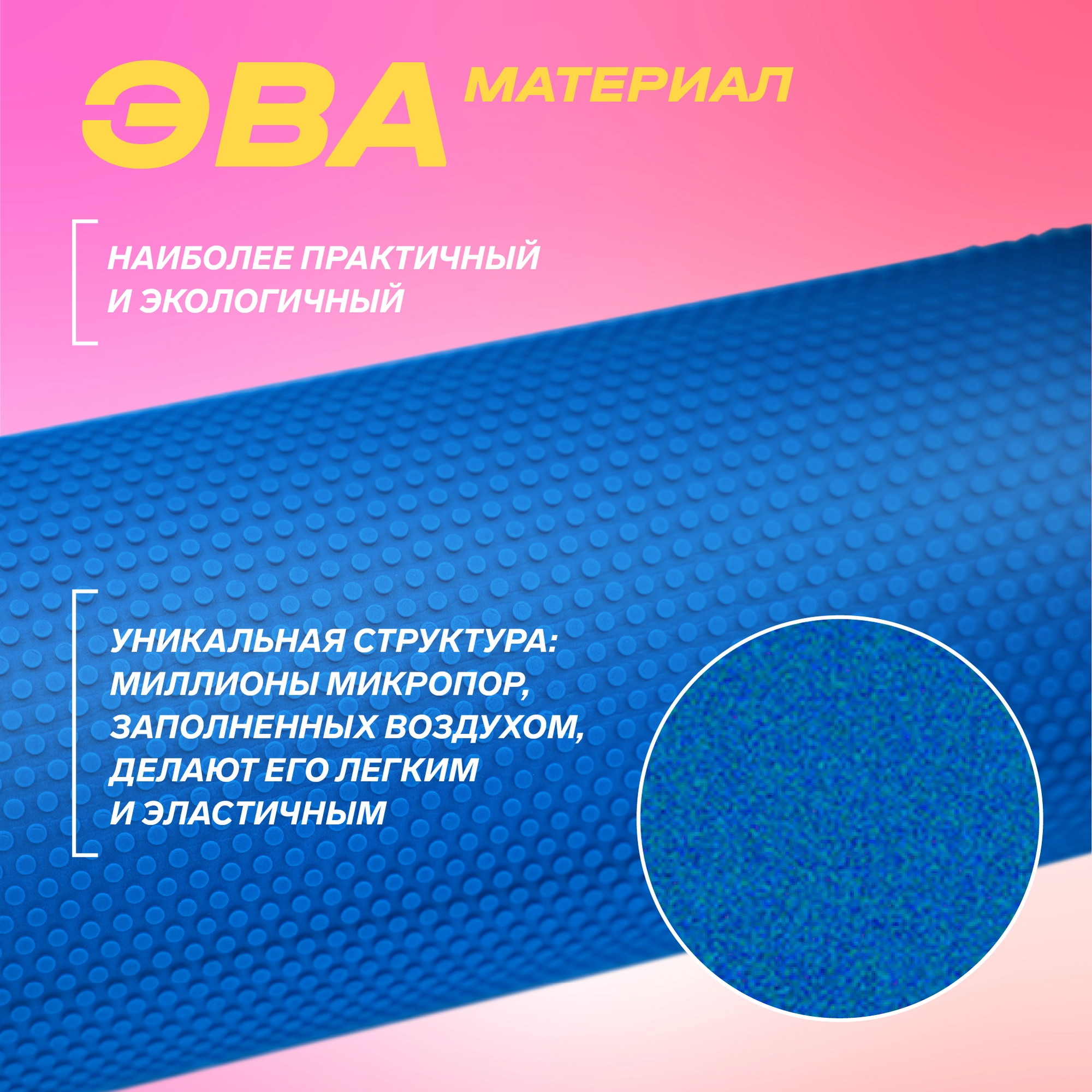 Ролик для йоги и пилатеса 60см PRCTZ EVA FOAM ROLLER PR4560