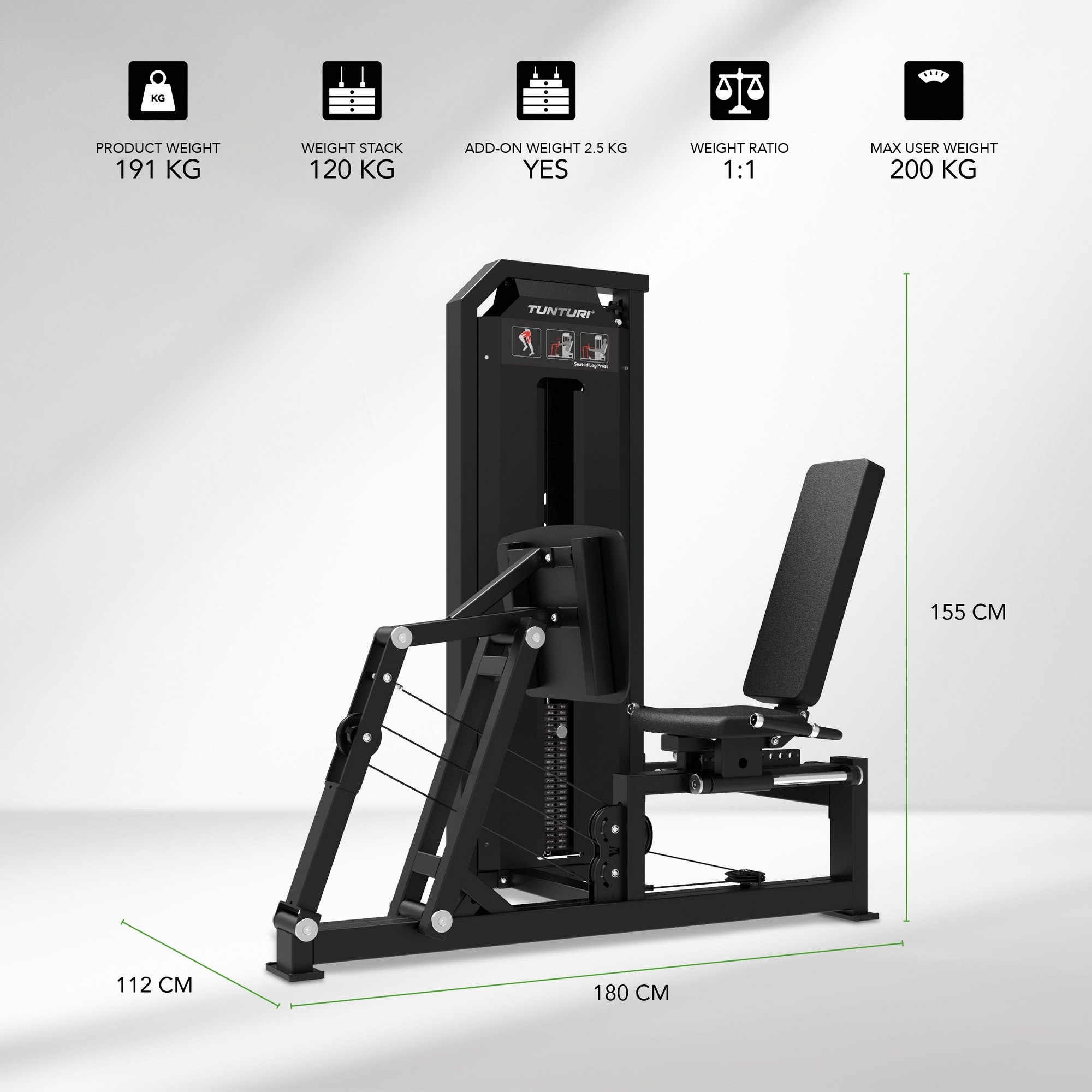 Жим ногами сидя Tunturi 25PVS30000 | Premium Fitness