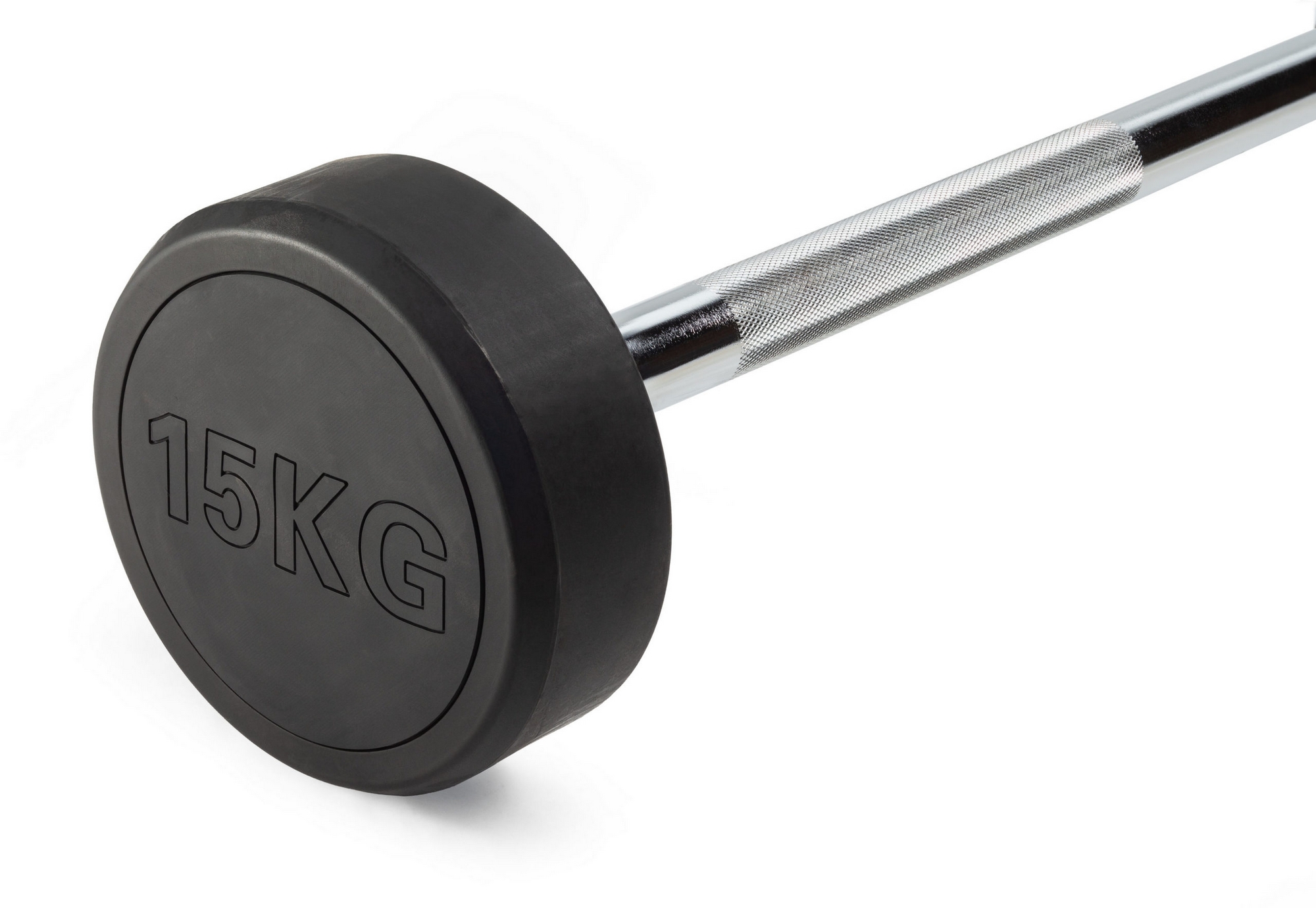 Штанга неразборная обрезиненная 15 кг. Прямой гриф VictoryFit VF-DX4150