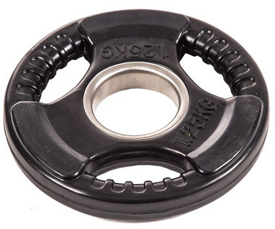 Диск обрезиненный черный 3 Handle D51мм 1,25кг Profi-Fit