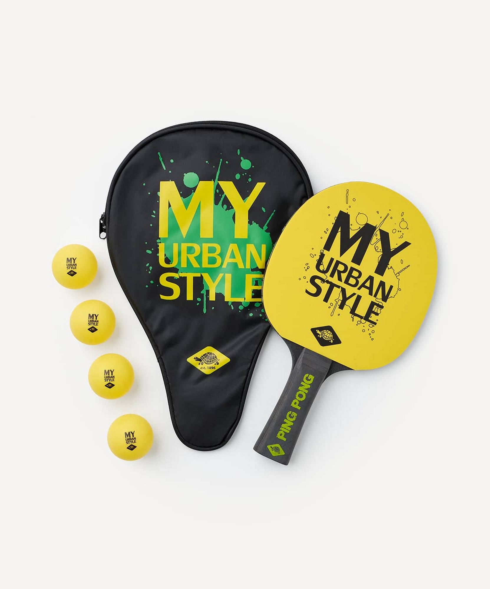 Набор для настольного тенниса Donic My Urban Style, 1 ракетка, 4 мяча, чехол