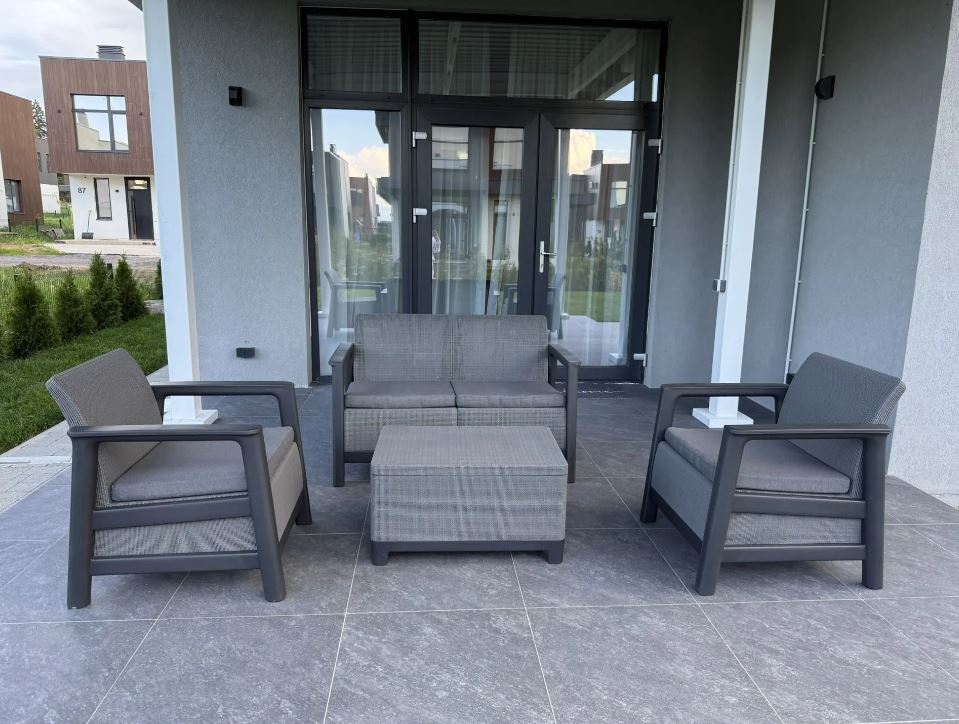 Комплект мебели Сканди (Scandi Linea 2 Seater Set) графит