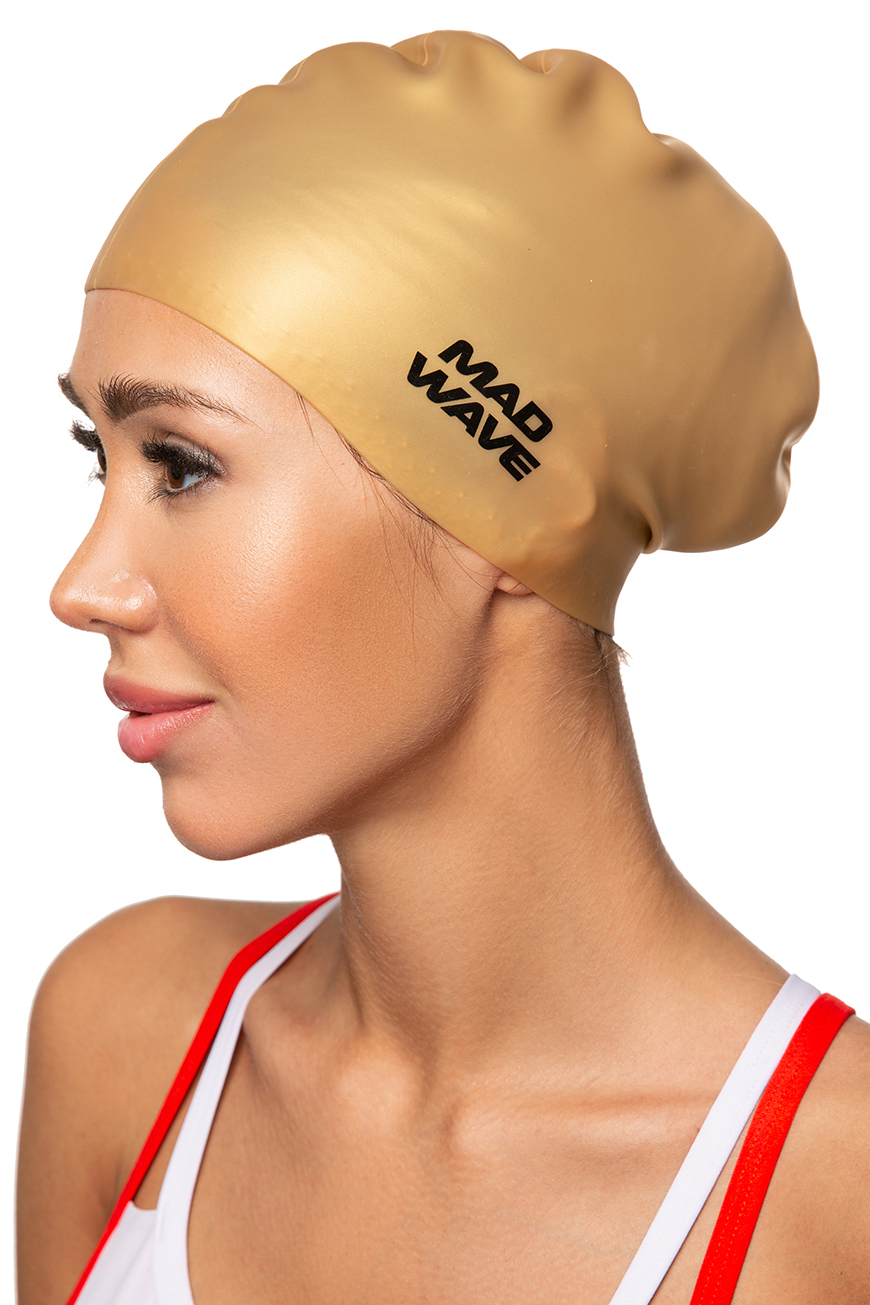 Силиконовая шапочка Mad Wave Long hair silicone M0511 01 0 18W золото