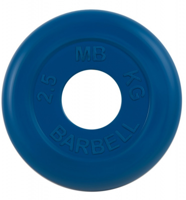 Диск обрезиненный d51мм MB Barbell MB-PltC51-2,5 2,5кг синий