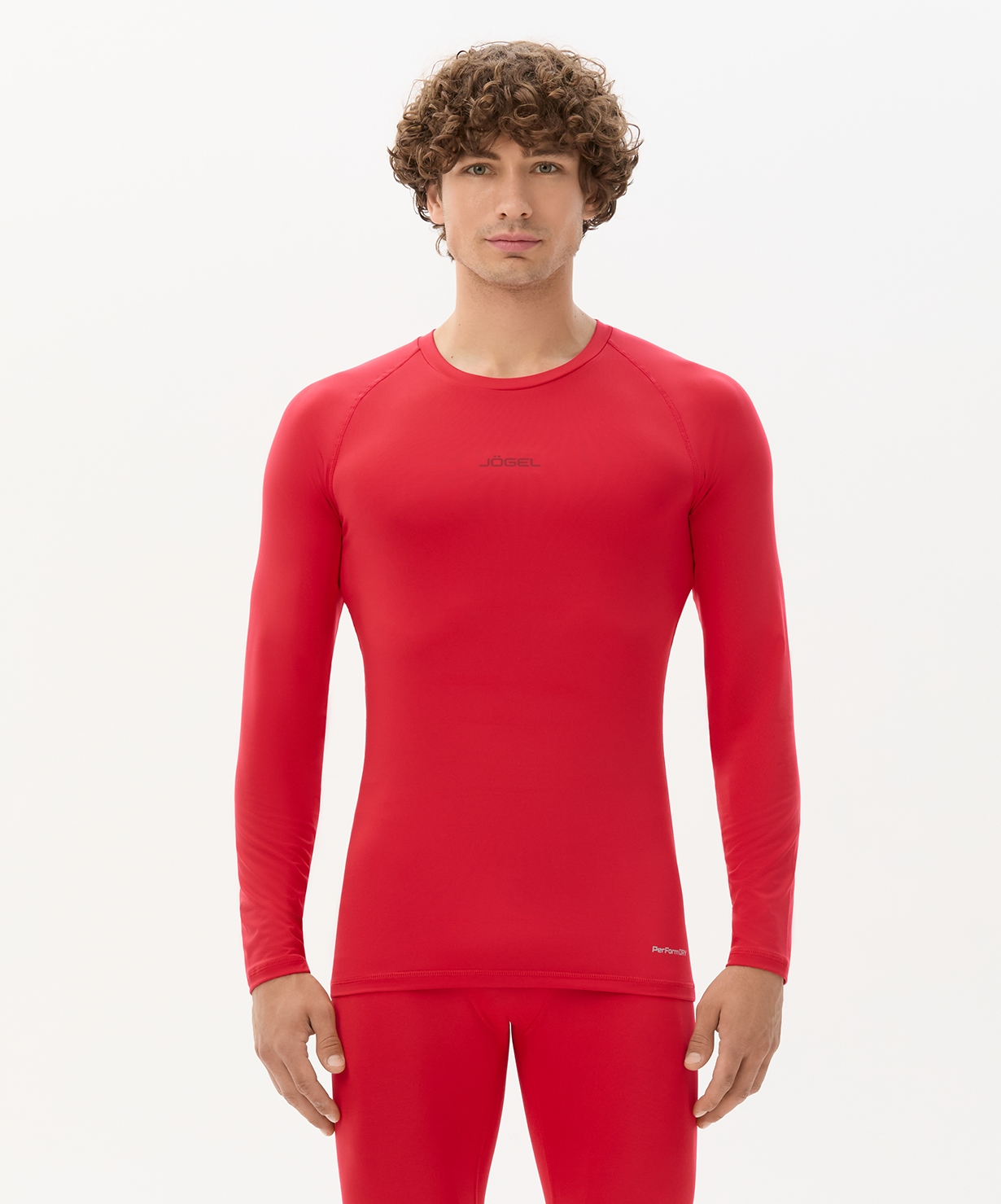 Футболка компрессионная с длинным рукавом Jogel CAMP PerFormDRY Baselayer LS Tee, красный