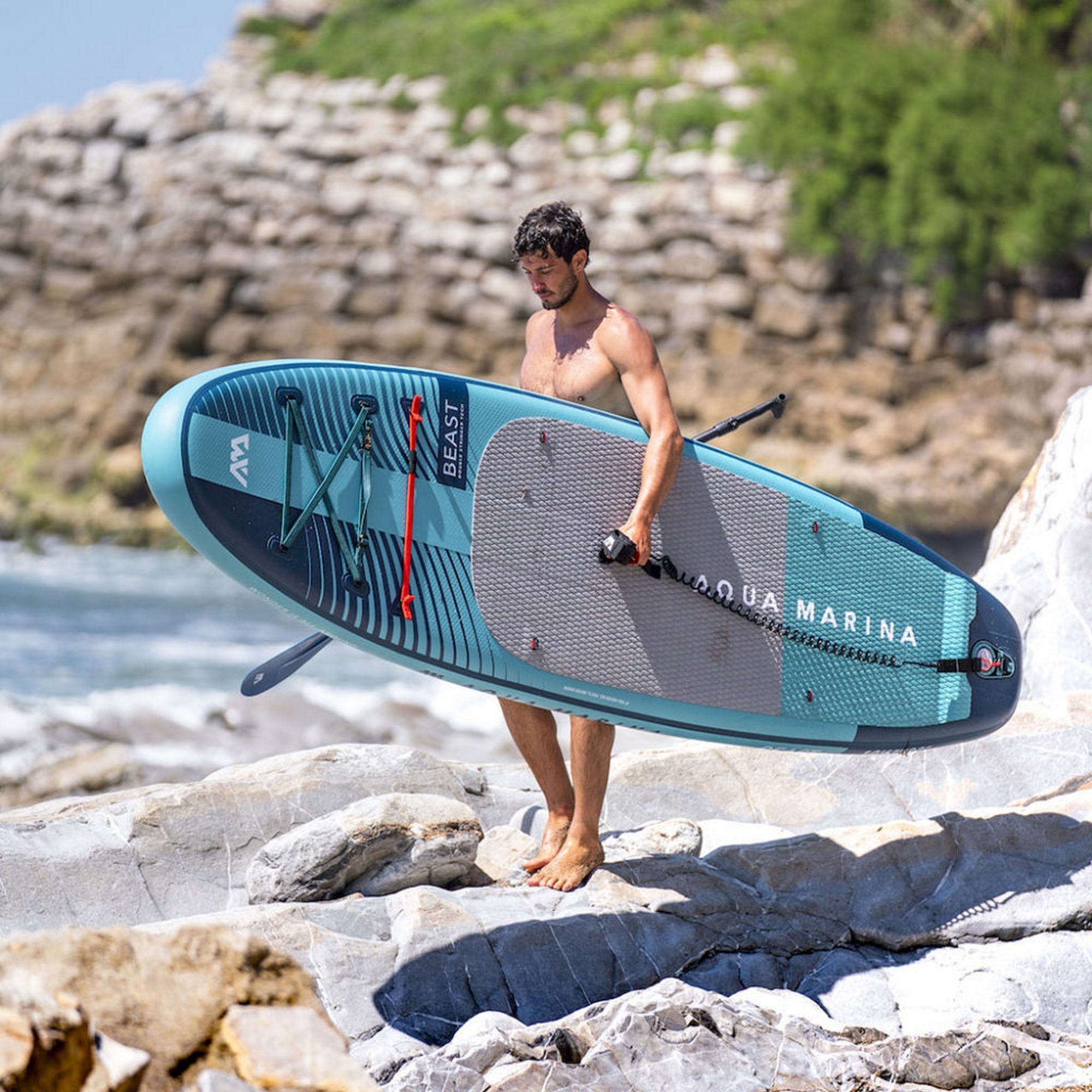SUP-доска 320х81х15см, насос, весло, лиш, киль, ремнабор, сумка, до 140кг Aqua Marina Beast BT-23BEP