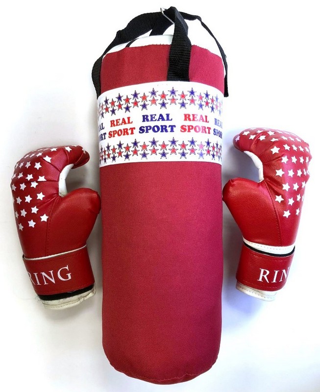 Набор боксерский Real Sport Мини RS150 красный